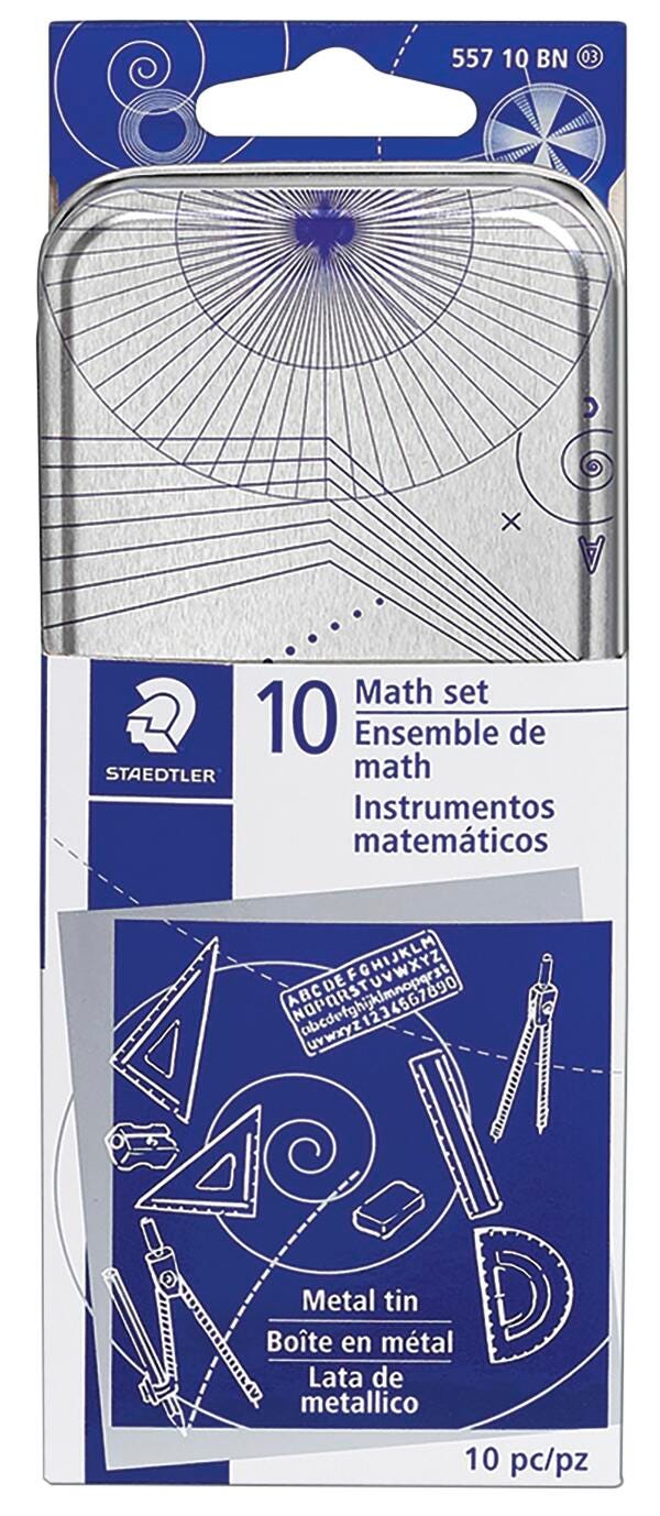 Staedtler 10-Piece Excellence Math Set in Metal Tin 2132097